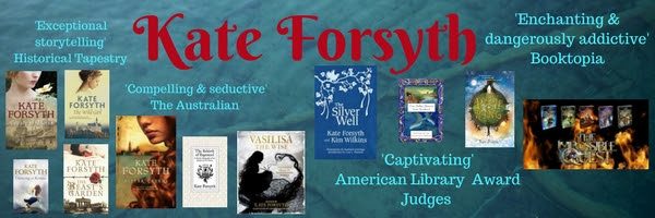 Kate Forsyth banner with her book jackets