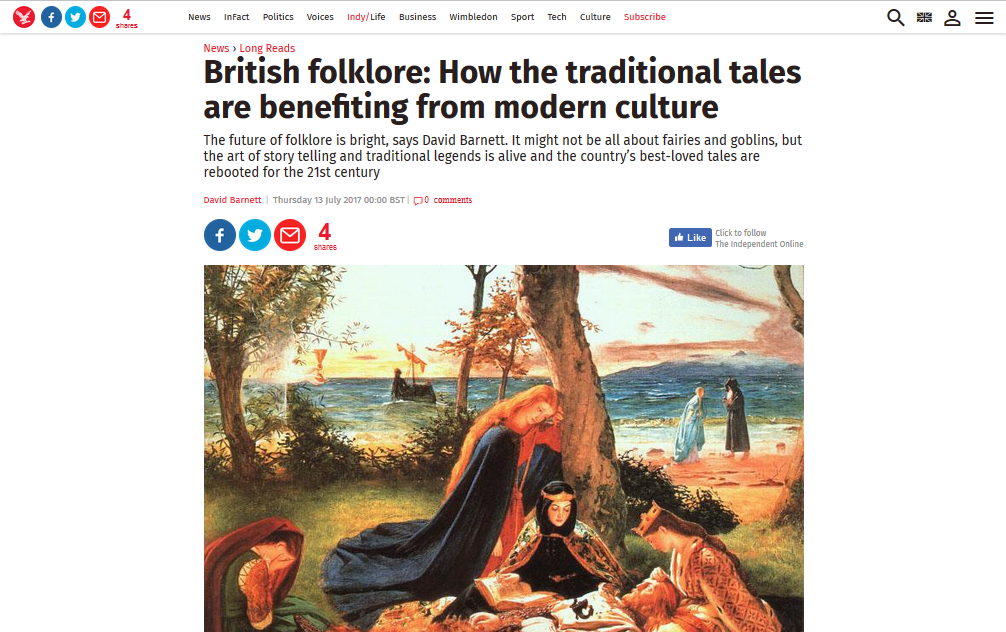 British folklore: How the traditional tales are benefiting from modern culture