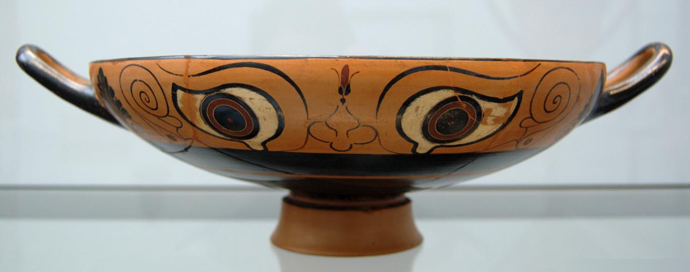 Black-figured eye-cup, ca. 530 BC (https://commons.wikimedia.org/w/index.php?curid=2207942)