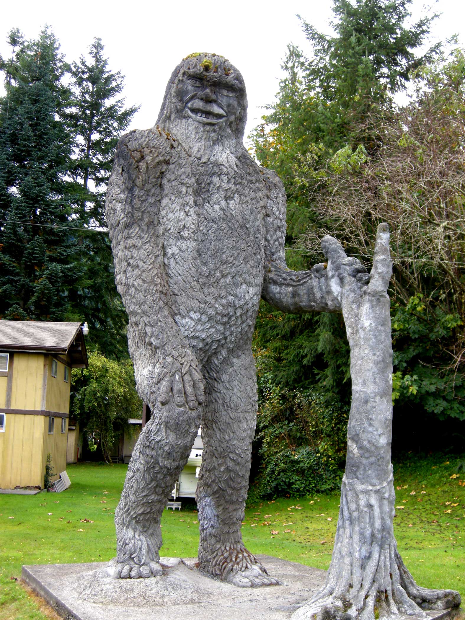 Folk carving of Bigfoot near Silver Lake, WA. https://commons.wikimedia.org/wiki/Category:Bigfoot#/media/File:BigfootStatue-SilverLakeWA.jpg