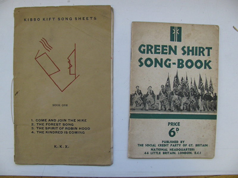Kibbo Kift Song Sheets, 1929-30; Green Shirt Song Book, 1936. © Museum of London / Kibbo Kift Foundation