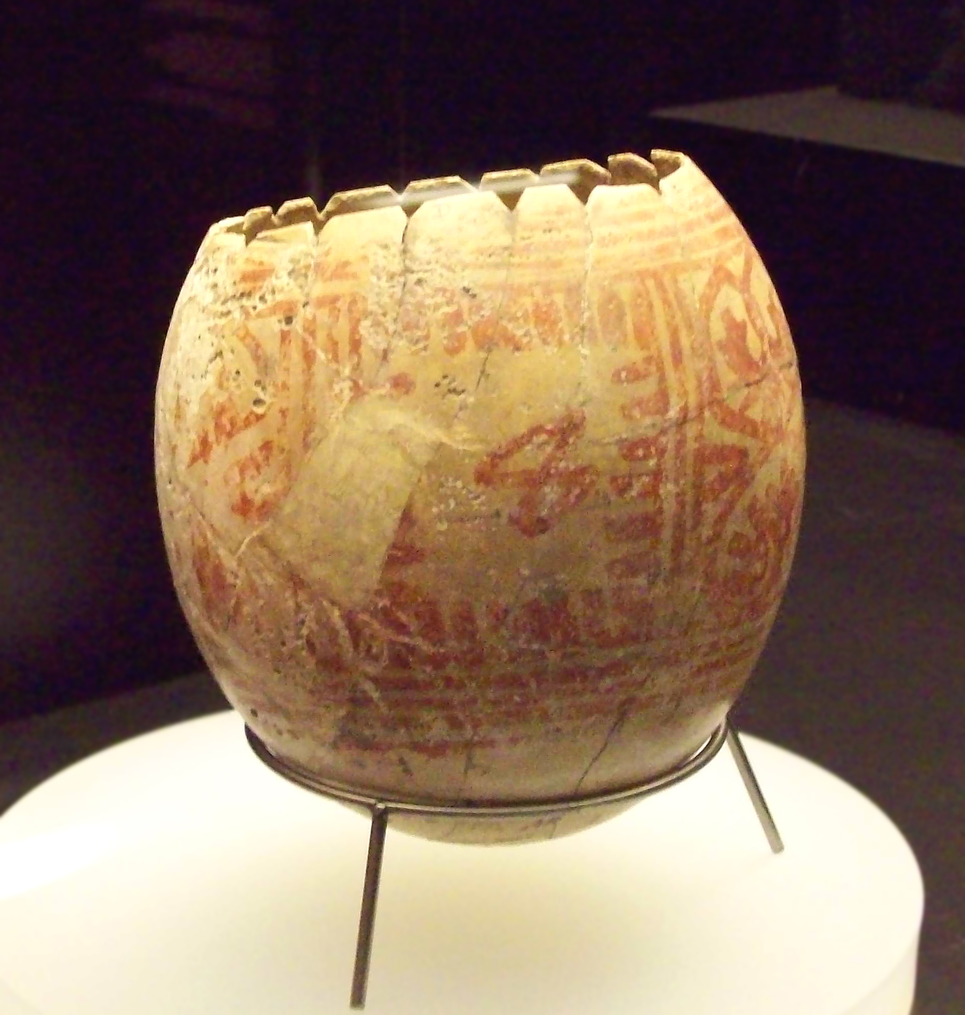 An ostrich egg decorated with Punic artwork, discovered in Andalusia, Spain and dating from between 599 and 300 BC (By Luis García, CC BY-SA 3.0, https://commons.wikimedia.org/w/index.php?curid=6445410)
