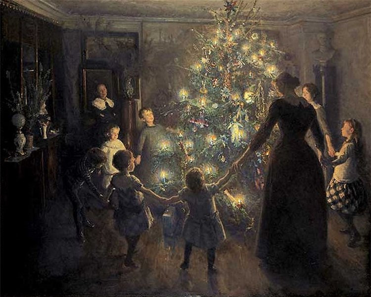 Glade jul by Viggo Johansen (1891)