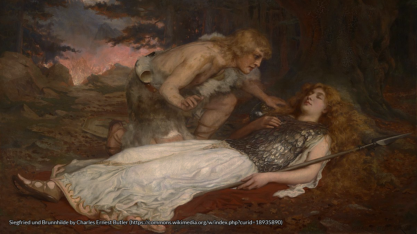 Siegfried und Brunnhilde by Charles Ernest Butler (https://commons.wikimedia.org/w/index.php?curid=18935890)