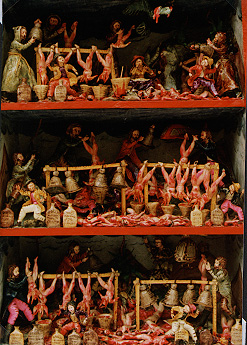 Retablo depicting pishtacos melting fat from their victims, Ayacucho © https://commons.wikimedia.org/w/index.php?curid=1495255