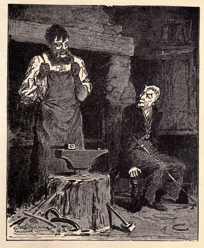 1916 illustration for the folk tale, ‘The Smith and the Devil’© Leonard A. Magnus (translated), 1916, Russian Folk Tales, Dutton and Co. https://en.wikipedia.org/w/index.php?curid=51560878