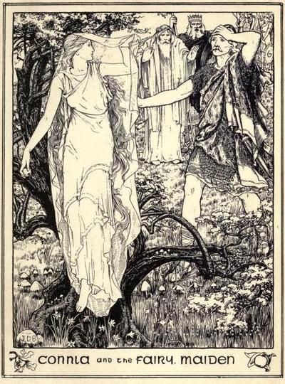 Connla and the Fairy Maiden, Illustration from Celtic Fairy Tales by Joseph Jacobs, 1892