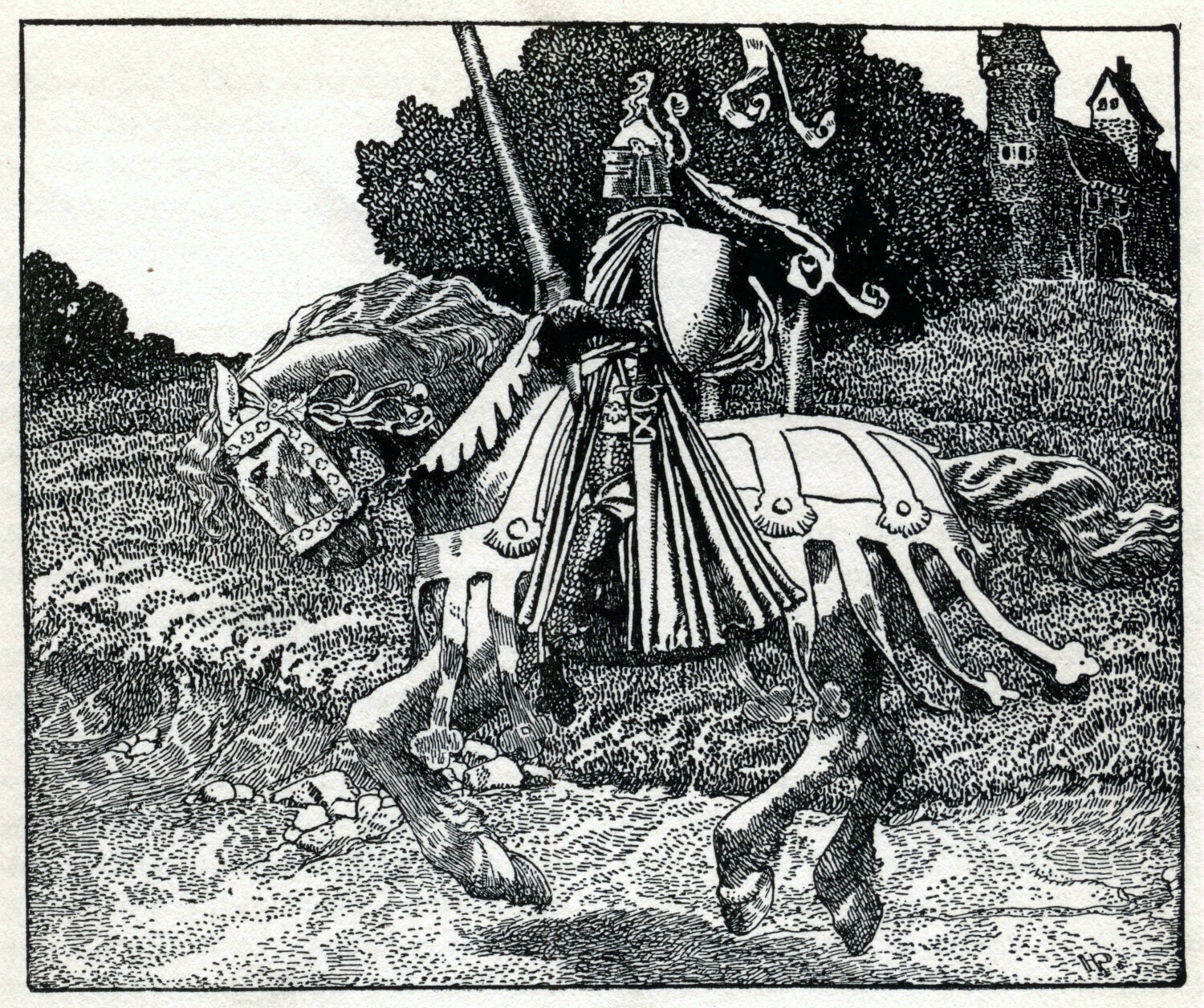 King Arthur – Illustration by Howard Pyle (1853 – 1911) https://commons.wikimedia.org/wiki/File:Arthur-Pyle_Mounted_Knight.JPG