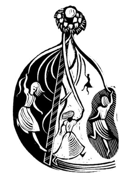 Illustration by Joe McLaren, from A Treasury of British Folklore: Maypoles, Mandrakes & Mistletoe by Dee Dee Chainey.