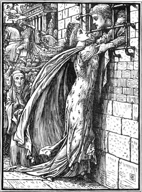 Illustration by Walter Crane for The Heart of Princess Joan, depicting Joan realizing Prince Michael is her beloved. By http://www.gutenberg.org/files/38976/38976-h/38976-h.htm#front, Public Domain, https://commons.wikimedia.org/w/index.php?curid=24499230