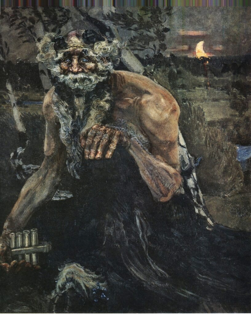 A darker turn-of-the century Pan. “Pan” by Mikhail Vrubel. 1899. Source https://commons.wikimedia.org/w/index.php?curid=218314