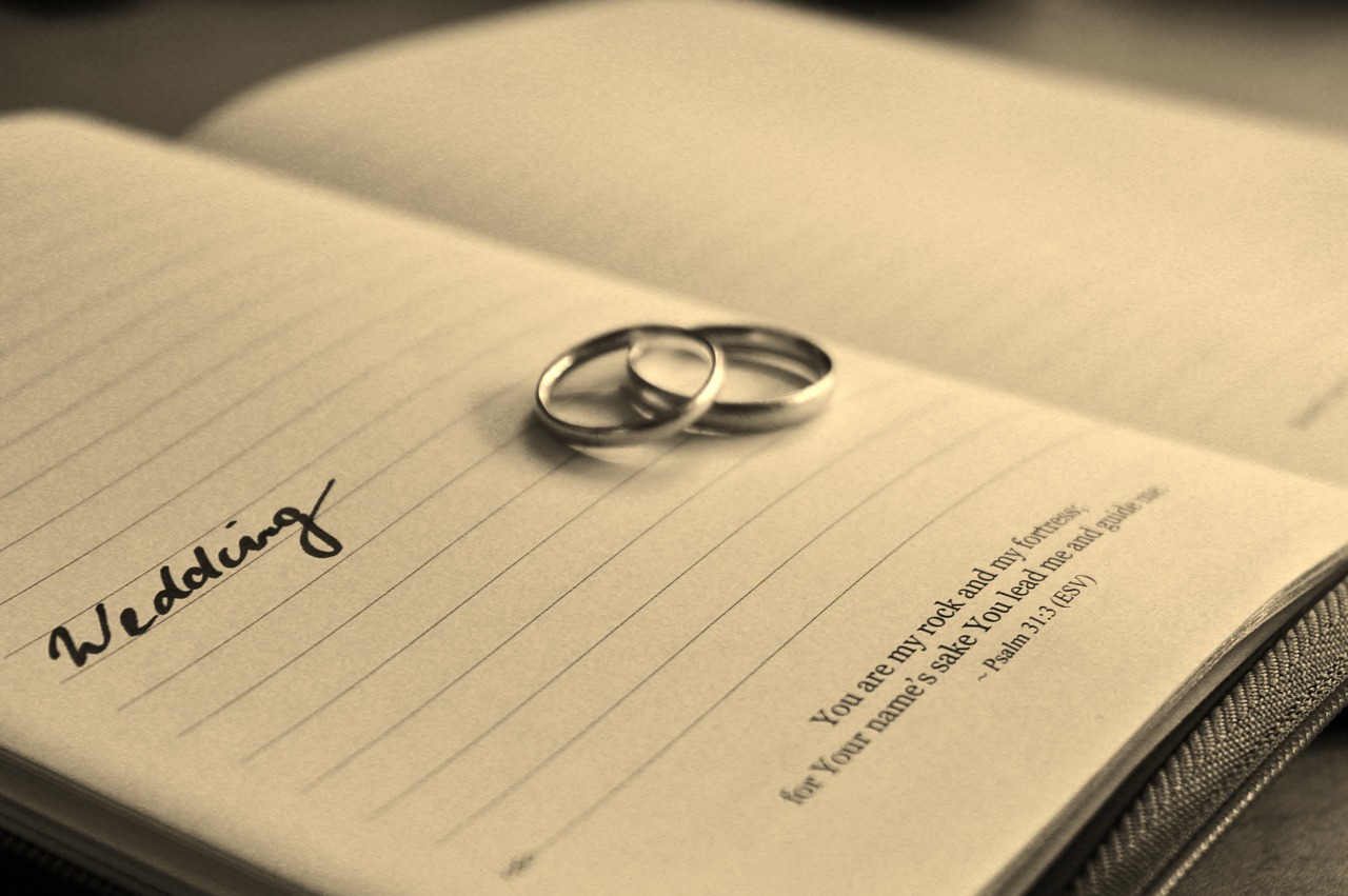 Wedding rings https://pixabay.com/en/wedding-wedding-date-wedding-rings-829140/