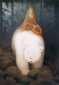 Kittelsen’s iconic illustration for “White Bear King Valemon” (1911). Source https://commons.wikimedia.org/wiki/Category:White-Bear-King-Valemon#/media/File:TheodorKittelsen-Kvitebj%C3%B8rnKongValemon(1912).JPG