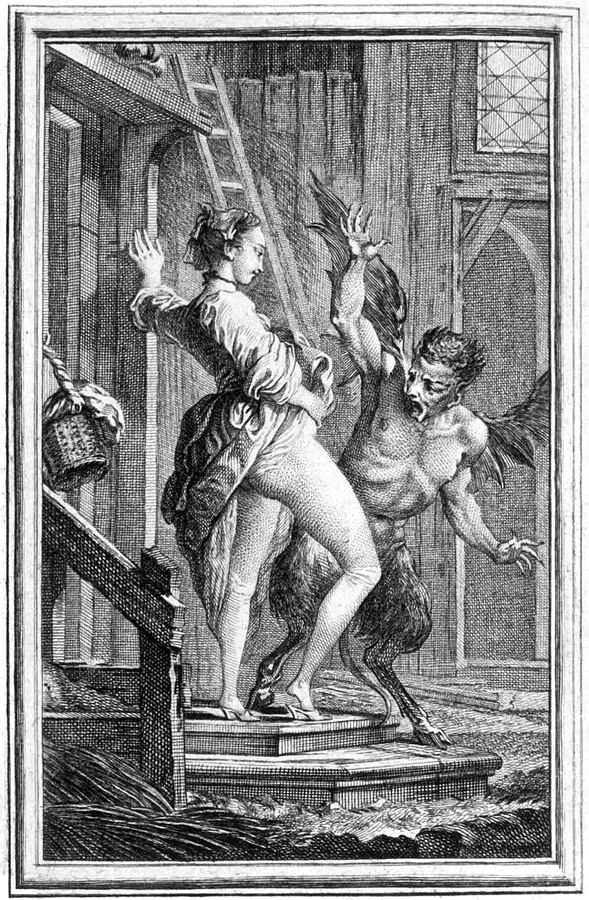 Anasyrma vs. the Devil by Charles-Dominique-Joseph Eisen, Public Domain, https://commons.wikimedia.org/w/index.php?curid=11447966