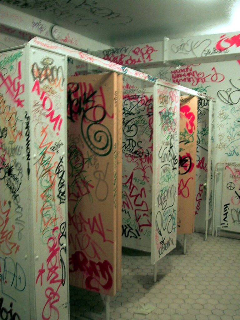 Bathroom Stall Graffiti, Helsinki, Finland. By Ppntori, Public Domain https://commons.wikimedia.org/w/index.php?curid=841346