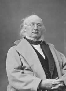 Horace Greeley, an effete Easterner, was the ideal foil for a legend that celebrated the virtues expert Westerner handling a team of horses on a dangerous mountain trail. U.S. National Archives and Records Administration Source https://commons.wikimedia.org/wiki/Category:Horace_Greeley#/media/File:Horace_Greeley_restored.jpg