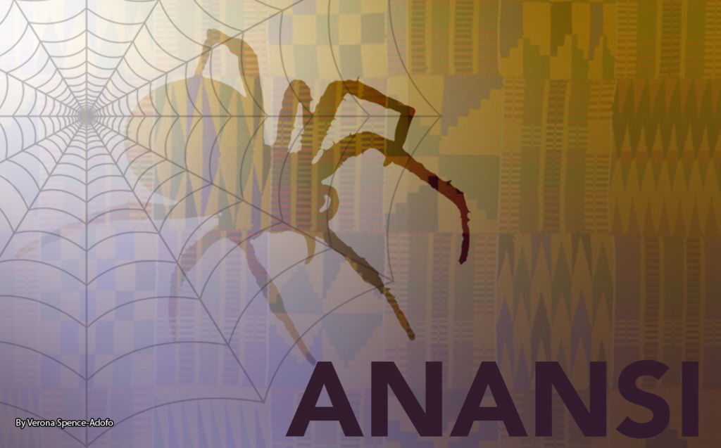 Anansi the spider. By Verona Spence-Adofo