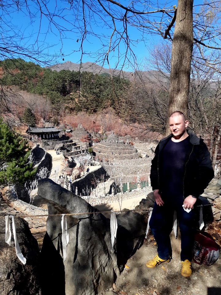 Author pictured at Samseonggung: A unique shrine dedicated to folk-religion in South Korea. The only one its kind, founded by a hereditary Daoist priest named Ham Pil. © David R. L. Jones