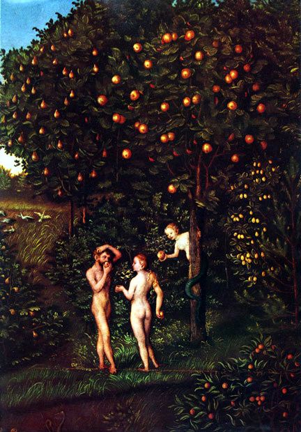 Adam and Eve in front of the Tree of Knowledge