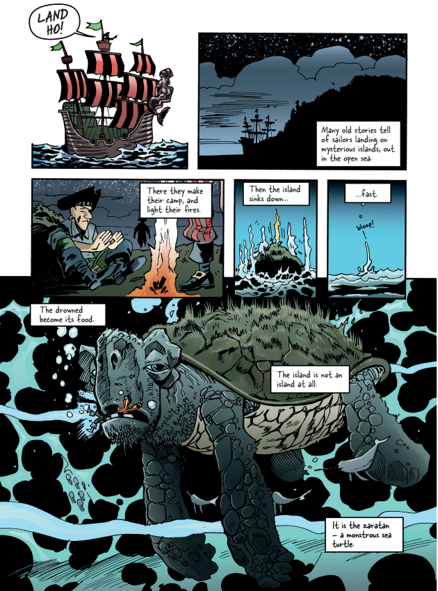 Island: graphic novel spread